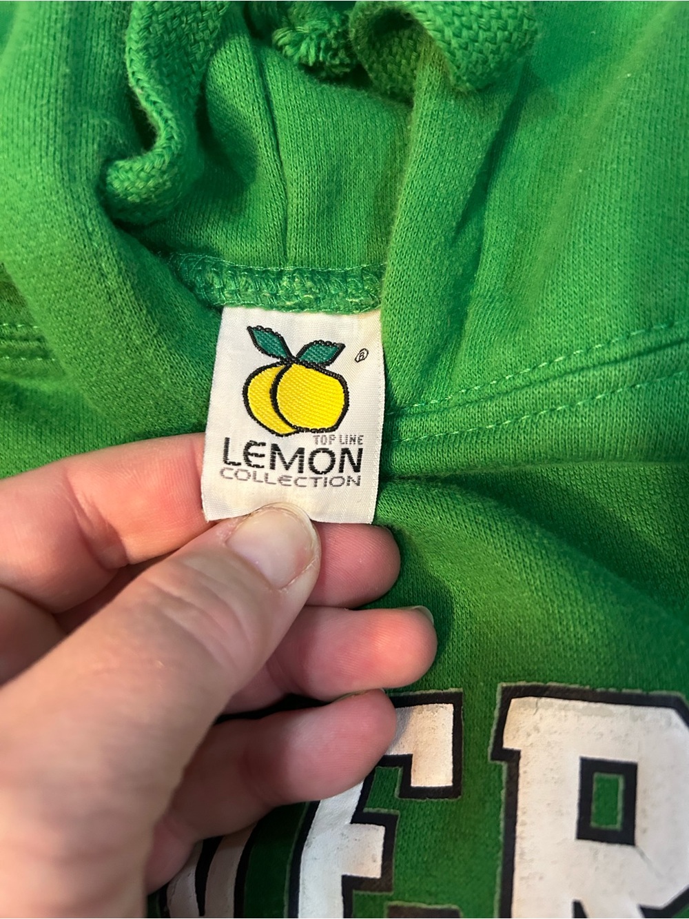 Lemon Green Università Roma Hoodie Sweatshirt - Picture 2 of 3